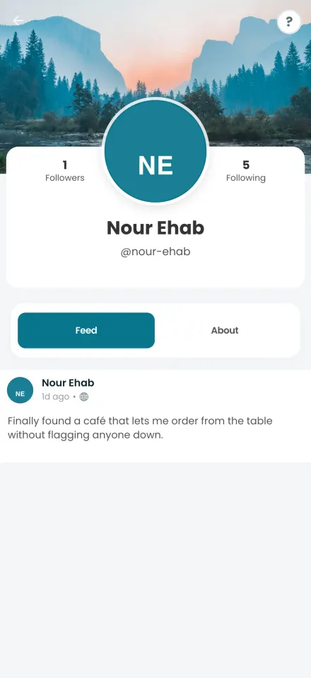 A personal profile with followers, posts and bio